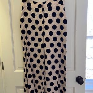 Zara silk blend straight pant